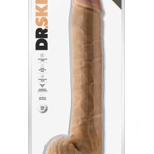 Realistyczne dildo Dr Skin Dr. Michael 14 inch z jądrami