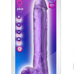 Fioletowe realistyczne dildo B Yours Plus Hefty N' Hung