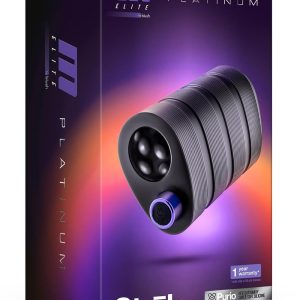 Czarny masturbator M Elite Platinium - Stroker