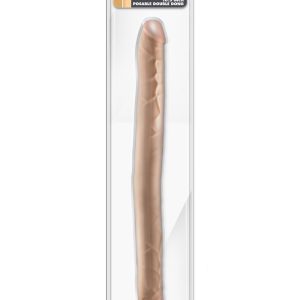 DR. SKIN PLUS 16.5” POSABLE DOUBLE DONG BEIGE