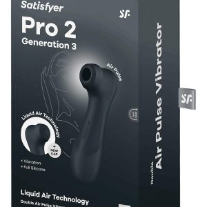 SATISFYER PRO 2 GENERATION 3 
WITH LIQUID AIR  DARK GREY