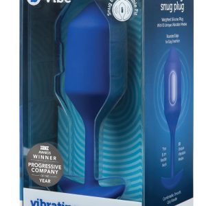 B-VIBE VIBRATING SNUG PLUG 4 NAVY