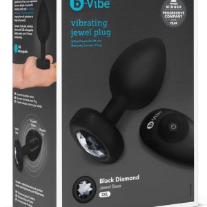 B-VIBE VIBRATING JEWEL PLUG XXL BLACK