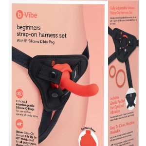 B-VIBE BEGINNERS STRAP-ON HARNESS SET WITH 5 INCH SILICONE DILDO PEG