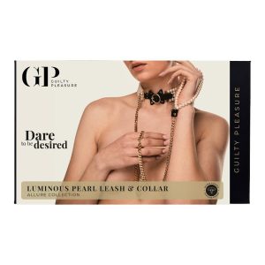 GUILTY PLEASURE LUMINIOUS PEARL LEASH AND COLLAR