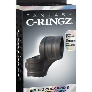 FANTASY C-RINGZ MR. BIG COCK RING AND BALL STRETCHER BLACK