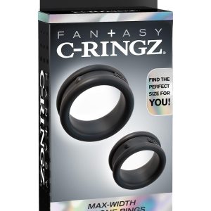 FANTASY C-RINGZ MAX-WIDTH SILICONE RINGS BLACK