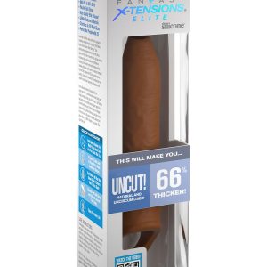 FANTASY X-TENSIONS ELITE UNCUT 7 INCH EXTENSION SLEEVE WITH STRAP TAN