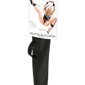 FETISH FANTASY SERIES SPREAD 'EM BAR AND CUFF SET SILVER