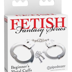 FETISH FANTASY SERIES BEGINNER'S METAL CUFFS SILVER