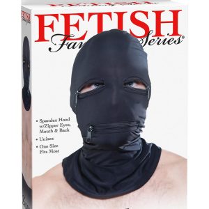 FETISH FANTASY SERIES ZIPPER FACE HOOD BLACK