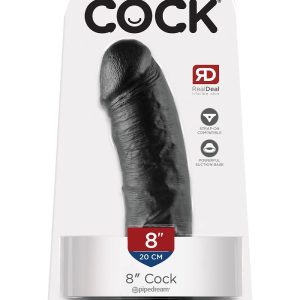 KING COCK 8 INCH COCK BLACK
