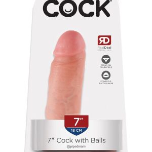 KING COCK 7 INCH COCK WITH BALLS LIGHT