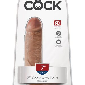 KING COCK 7 INCH COCK WITH BALLS TAN