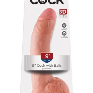 KING COCK 9 INCH COCK WITH BALLS LIGHT