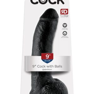 KING COCK 9 INCH COCK WITH BALLS BLACK