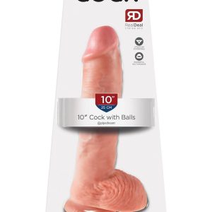 KING COCK 10 INCH COCK WITH BALLS LIGHT