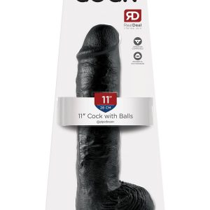 KING COCK 11 INCH COCK WITH BALLS BLACK