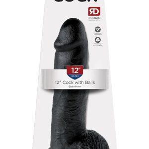 KING COCK 12 INCH COCK WITH BALLS BLACK