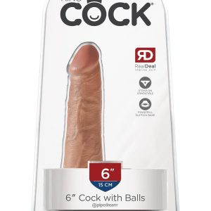 KING COCK 6 INCH COCK WITH BALLS LIGHT