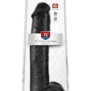 KING COCK 15 INCH COCK WITH BALLS BLACK