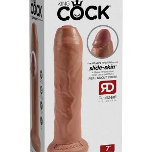 KING COCK 7 INCH UNCUT TAN