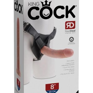 KING COCK STRAP ON HARNESS WITH 8 INCH COCK LIGHT