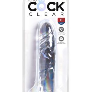 KING COCK CLEAR 6 INCH CLEAR