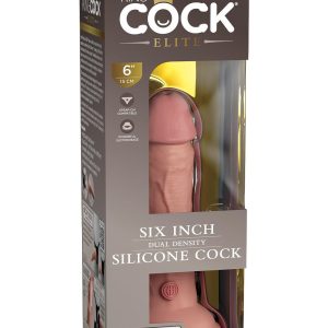 KING COCK ELITE 6 INCH DUAL DENSITY SILICONE COCK LIGHT
