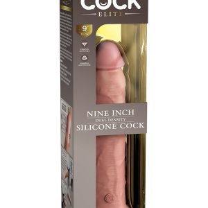 KING COCK ELITE 9 INCH DUAL DENSITY SILICONE COCK LIGHT