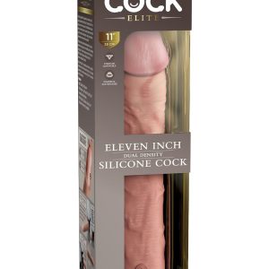 KING COCK ELITE 11 INCH DUAL DENSITY SILICONE COCK LIGHT