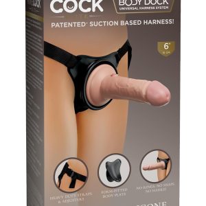 KING COCK ELITE BEGINNER'S SILICONE BODY DOCK KIT BLACK