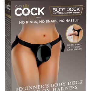 KING COCK ELITE BEGINNER'S BODY DOCK STRAP-ON HARNESS BLACK