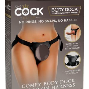 KING COCK ELITE COMFY BODY DOCK STRAP-ON HARNESS BLACK