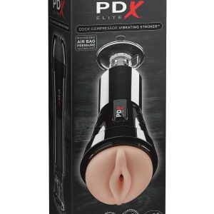 PDX ELITE COCK COMPRESSOR VIBRATING STROKER LIGHT
