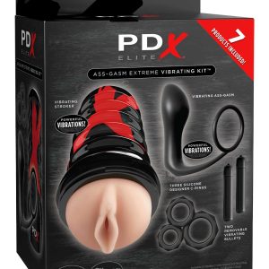 PDX ELITE ASS-GASM VIBRATING KIT LIGHT