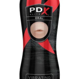 PDX ELITE VIBRATING ORAL STROKER LIGHT