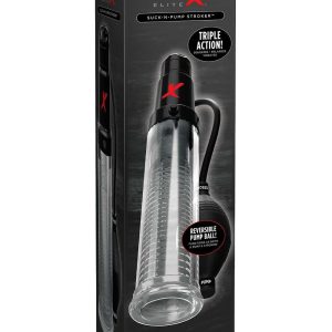 PDX ELITE SUCK-N-PUMP STROKER CLEAR
