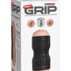 PDX EXTREME TIGHT GRIP PUSSY & ASS MASTURBATOR BLACK