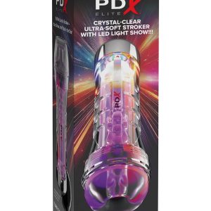 PDX ELITE VIEW TUBE SEE-THRU EZ-GRIP LED STROKER
