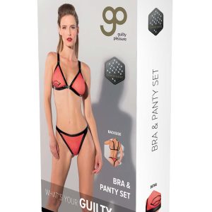 GP PRINTED BRA & PANTY SET, L