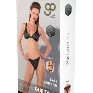GP PRINTED DATEX BRA & PANTY SET, XL
