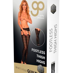 GP PRINTED DATEX FOOTLESS THIGH HIGHS, L