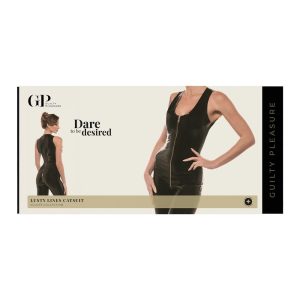 GUILTY PLEASURE LUSTY LINES CATSUIT BLACK, L