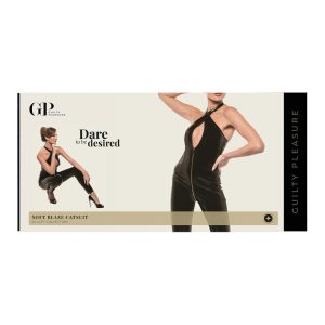 GUILTY PLEASURE SOFT BLAZE CATSUIT BLACK, L
