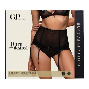 GUILTY PLEASURE SILHOUETTE SUSPENDER BELT, L/XL