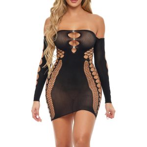 DIAMOND DRIPPIN DRESS BLACK, OS