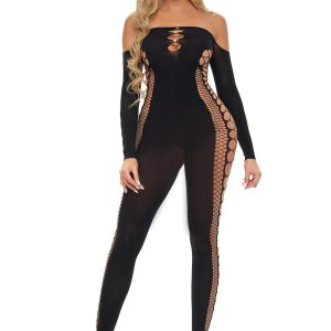 Czarne bodystocking Diamond Drippin