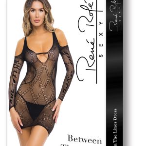 BETWEEN THE LINES DRESS BLACK, OS