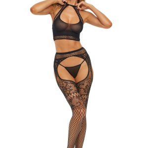 Czarny dwuczęściowy zestaw Slide Your Way